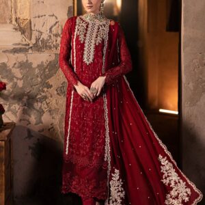 Azure Elegance – Chiffon Sequence Unstitched Replica