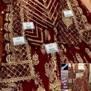 Afrozeh Luxe – 3PC Net Replica with Sequins & Zari Work