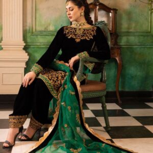 Aurelia Noir – Velvet Embroidered Spangle Work Ensemble